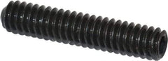 Unbrako - 1/4-20 UNC, 1-1/4" OAL, Cup Point Set Screw - Grade 8 Alloy Steel, 1/8" Key - USA Tool & Supply