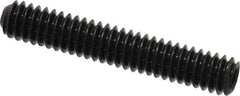Unbrako - 1/4-20 UNC, 1-1/2" OAL, Cup Point Set Screw - Grade 8 Alloy Steel, 1/8" Key - USA Tool & Supply