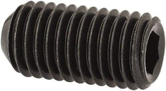 Unbrako - 1/4-28 UNF, 1/2" OAL, Cup Point Set Screw - Grade 8 Alloy Steel, 1/8" Key - USA Tool & Supply