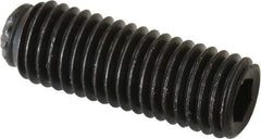 Unbrako - 1/4-28 UNF, 3/4" OAL, Cup Point Set Screw - Grade 8 Alloy Steel, 1/8" Key - USA Tool & Supply