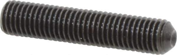 Unbrako - 1/4-28 UNF, 1-1/4" OAL, Cup Point Set Screw - Grade 8 Alloy Steel, 1/8" Key - USA Tool & Supply