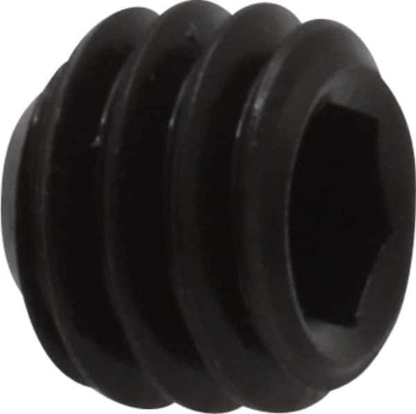 Unbrako - 5/16-18 UNC, 1/4" OAL, Cup Point Set Screw - Grade 8 Alloy Steel, 3/32" Key - USA Tool & Supply