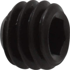 Unbrako - 5/16-18 UNC, 1/4" OAL, Cup Point Set Screw - Grade 8 Alloy Steel, 3/32" Key - USA Tool & Supply