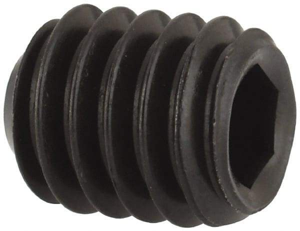 Unbrako - 5/16-18 UNC, 3/8" OAL, Cup Point Set Screw - Grade 8 Alloy Steel, 3/32" Key - USA Tool & Supply