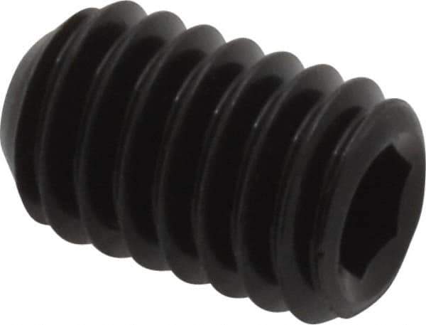Unbrako - 5/16-18 UNC, 1/2" OAL, Cup Point Set Screw - Grade 8 Alloy Steel, 3/32" Key - USA Tool & Supply