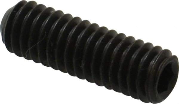 Unbrako - 5/16-18 UNC, 1" OAL, Cup Point Set Screw - Grade 8 Alloy Steel, 3/32" Key - USA Tool & Supply