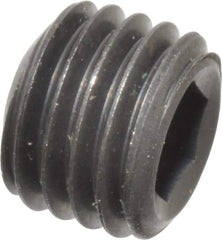 Unbrako - 5/16-24 UNF, 1/4" OAL, Cup Point Set Screw - Grade 8 Alloy Steel, 3/32" Key - USA Tool & Supply
