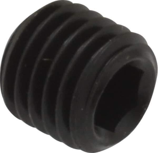 Unbrako - 5/16-24 UNF, 5/16" OAL, Cup Point Set Screw - Grade 8 Alloy Steel, 3/32" Key - USA Tool & Supply