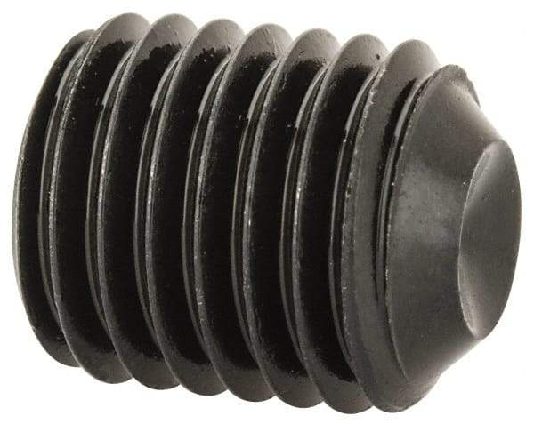 Unbrako - 5/16-24 UNF, 3/8" OAL, Cup Point Set Screw - Grade 8 Alloy Steel, 3/32" Key - USA Tool & Supply