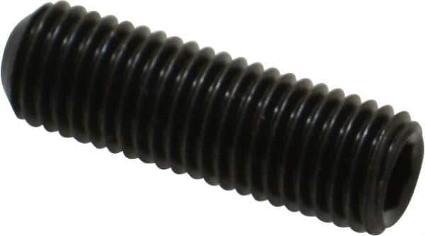 Unbrako - 5/16-24 UNF, 1" OAL, Cup Point Set Screw - Grade 8 Alloy Steel, 3/32" Key - USA Tool & Supply
