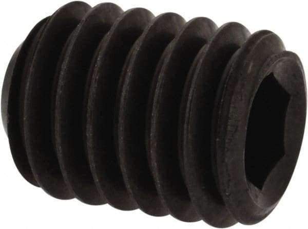 Unbrako - 3/8-16 UNC, 1/2" OAL, Cup Point Set Screw - Grade 8 Alloy Steel, 3/16" Key - USA Tool & Supply