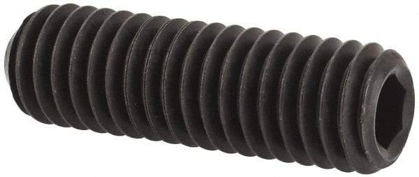 Unbrako - 3/8-16 UNC, 1-1/4" OAL, Cup Point Set Screw - Grade 8 Alloy Steel, 3/16" Key - USA Tool & Supply