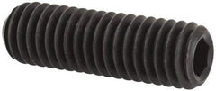 Unbrako - 3/8-16 UNC, 1-1/4" OAL, Cup Point Set Screw - Grade 8 Alloy Steel, 3/16" Key - USA Tool & Supply