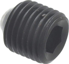 Unbrako - 3/8-24 UNF, 3/8" OAL, Cup Point Set Screw - Grade 8 Alloy Steel, 3/16" Key - USA Tool & Supply