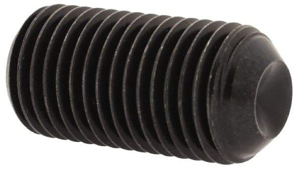 Unbrako - 3/8-24 UNF, 3/4" OAL, Cup Point Set Screw - Grade 8 Alloy Steel, 3/16" Key - USA Tool & Supply