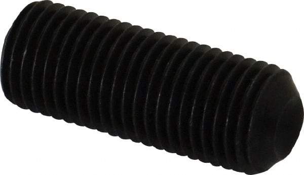 Unbrako - 3/8-24 UNF, 1" OAL, Cup Point Set Screw - Grade 8 Alloy Steel, 3/16" Key - USA Tool & Supply