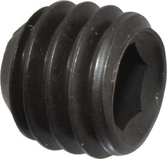 Unbrako - 7/16-14 UNC, 3/8" OAL, Cup Point Set Screw - Grade 8 Alloy Steel, 7/32" Key - USA Tool & Supply