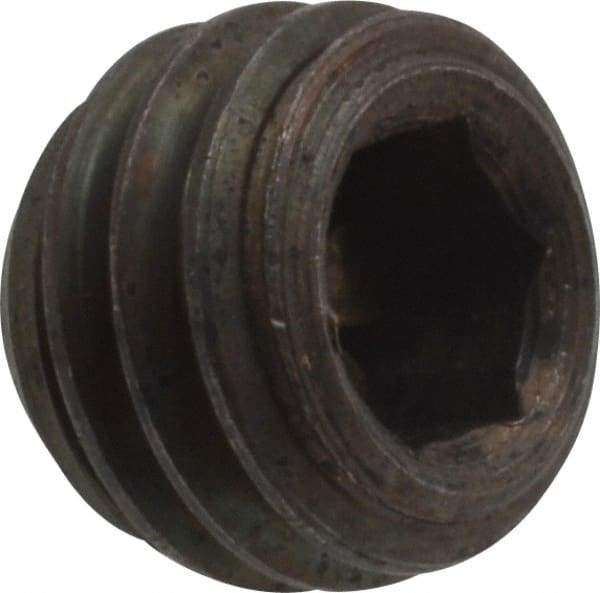Unbrako - 1/2-13 UNC, 3/8" OAL, Cup Point Set Screw - Grade 8 Alloy Steel, 1/4" Key - USA Tool & Supply
