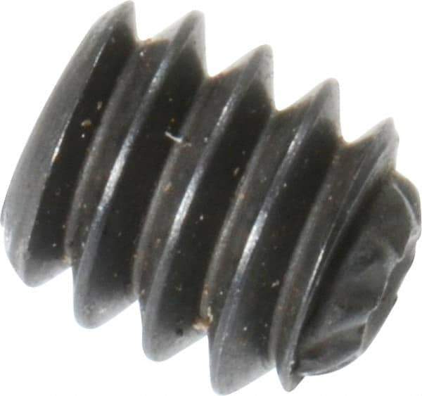 Unbrako - #4-40 UNC, 1/8" OAL, Knurled Cup Point Set Screw - Grade 8 Steel, 0.05" Key - USA Tool & Supply