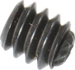 Unbrako - #4-40 UNC, 1/8" OAL, Knurled Cup Point Set Screw - Grade 8 Steel, 0.05" Key - USA Tool & Supply