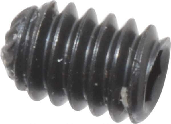 Unbrako - #5-40 UNC, 3/16" OAL, Knurled Cup Point Set Screw - Grade 8 Alloy Steel, 1/16" Key - USA Tool & Supply
