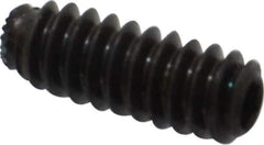Unbrako - #6-32 UNC, 3/8" OAL, Knurled Cup Point Set Screw - Grade 8 Alloy Steel, 1/16" Key - USA Tool & Supply