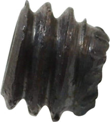 Unbrako - #8-32 UNC, 1/8" OAL, Knurled Cup Point Set Screw - Grade 8 Alloy Steel, 5/64" Key - USA Tool & Supply