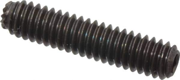 Unbrako - #8-32 UNC, 3/4" OAL, Knurled Cup Point Set Screw - Grade 8 Alloy Steel, 5/64" Key - USA Tool & Supply