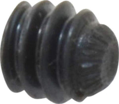 Unbrako - #10-24 UNC, 3/16" OAL, Knurled Cup Point Set Screw - Grade 8 Alloy Steel, 3/32" Key - USA Tool & Supply