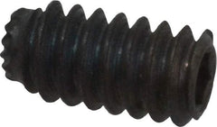Unbrako - #10-24 UNC, 3/8" OAL, Knurled Cup Point Set Screw - Grade 8 Alloy Steel, 3/32" Key - USA Tool & Supply