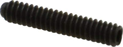 Unbrako - #10-24 UNC, 1" OAL, Knurled Cup Point Set Screw - Grade 8 Alloy Steel, 3/32" Key - USA Tool & Supply