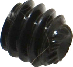 Unbrako - 1/4-20 UNC, 1/4" OAL, Knurled Cup Point Set Screw - Grade 8 Alloy Steel, 1/8" Key - USA Tool & Supply