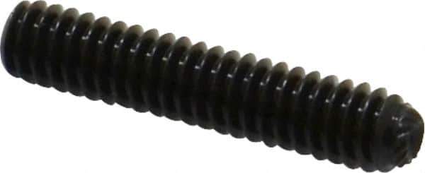 Unbrako - 1/4-20 UNC, 1-1/4" OAL, Knurled Cup Point Set Screw - Grade 8 Alloy Steel, 1/8" Key - USA Tool & Supply