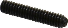 Unbrako - 1/4-20 UNC, 1-1/4" OAL, Knurled Cup Point Set Screw - Grade 8 Alloy Steel, 1/8" Key - USA Tool & Supply