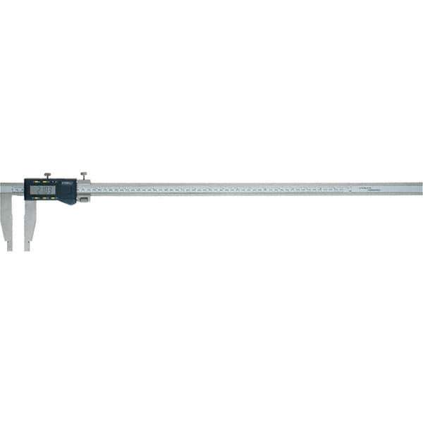 Fowler - 0 to 600mm Range, 0.01mm Resolution, Electronic Caliper - 4" Jaws, 8mm Accuracy, Serial Output - USA Tool & Supply