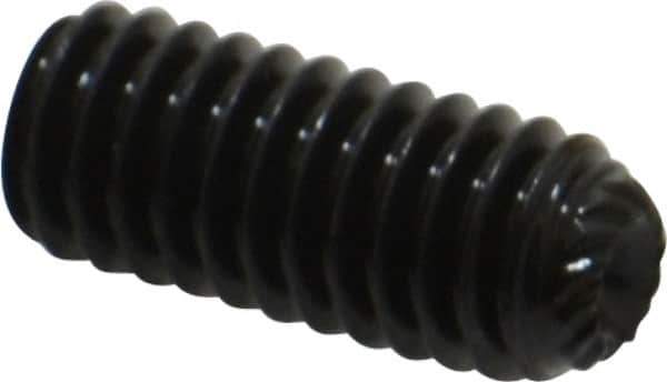 Unbrako - 5/16-18 UNC, 3/4" OAL, Knurled Cup Point Set Screw - Grade 8 Alloy Steel, 5/32" Key - USA Tool & Supply