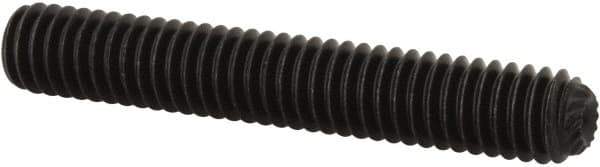 Unbrako - 5/16-18 UNC, 2" OAL, Knurled Cup Point Set Screw - Grade 8 Alloy Steel, 5/32" Key - USA Tool & Supply