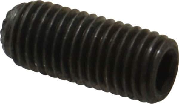 Unbrako - 5/16-24 UNF, 3/4" OAL, Knurled Cup Point Set Screw - Grade 8 Alloy Steel, 5/32" Key - USA Tool & Supply