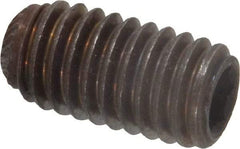 Unbrako - 3/8-16 UNC, 3/4" OAL, Knurled Cup Point Set Screw - Grade 8 Alloy Steel, 3/16" Key - USA Tool & Supply