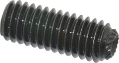 Unbrako - 3/8-16 UNC, 1" OAL, Knurled Cup Point Set Screw - Grade 8 Alloy Steel, 3/16" Key - USA Tool & Supply