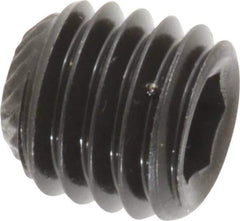 Unbrako - 1/2-13 UNC, 1/2" OAL, Knurled Cup Point Set Screw - Grade 8 Alloy Steel, 1/4" Key - USA Tool & Supply