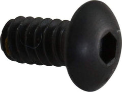Unbrako - #4-40 UNC Hex Socket Drive, Button Screw - Alloy Steel, Black Oxide Finish, 1/4" Length Under Head - USA Tool & Supply
