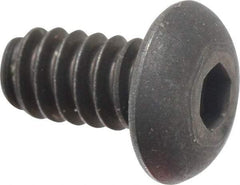Unbrako - #6-32 UNC Hex Socket Drive, Button Screw - Alloy Steel, Black Oxide Finish, 1/4" Length Under Head - USA Tool & Supply