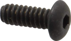 Unbrako - #6-32 UNC Hex Socket Drive, Button Screw - Alloy Steel, Black Oxide Finish, 3/8" Length Under Head - USA Tool & Supply
