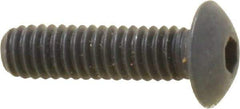 Unbrako - #8-32 UNC Hex Socket Drive, Button Screw - Alloy Steel, Black Oxide Finish, 5/8" Length Under Head - USA Tool & Supply