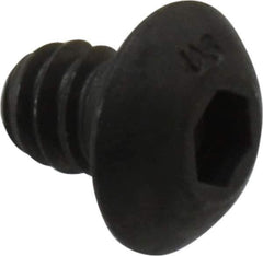 Unbrako - #10-24 UNC Hex Socket Drive, Button Screw - Alloy Steel, Black Oxide Finish, 1/4" Length Under Head - USA Tool & Supply