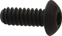 Unbrako - #10-24 UNC Hex Socket Drive, Button Screw - Alloy Steel, Black Oxide Finish, 1/2" Length Under Head - USA Tool & Supply