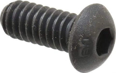 Unbrako - 1/4-20 UNC Hex Socket Drive, Button Screw - Alloy Steel, Black Oxide Finish, 5/8" Length Under Head - USA Tool & Supply