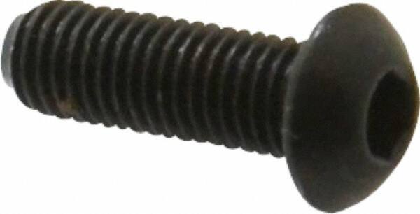 Unbrako - 1/4-28 UNF Hex Socket Drive, Button Screw - Alloy Steel, Black Oxide Finish, 3/4" Length Under Head - USA Tool & Supply