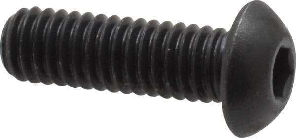 Unbrako - 5/16-18 UNC Hex Socket Drive, Button Screw - Alloy Steel, Black Oxide Finish, 1" Length Under Head - USA Tool & Supply